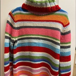 Chunky rainbow striped turtleneck sweater 🌈🌈